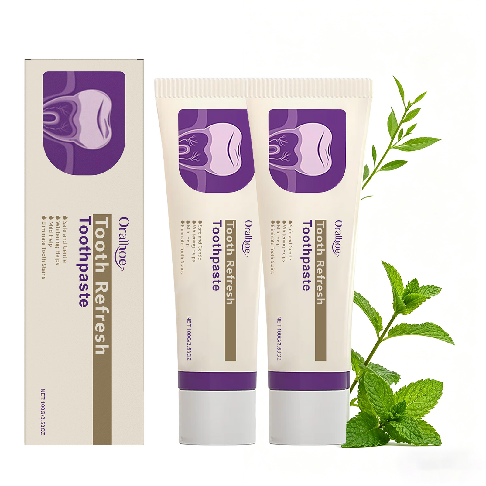 Teeth Whitening Natural - Pasta Gigi Pemutih Minty Tooth Refresh