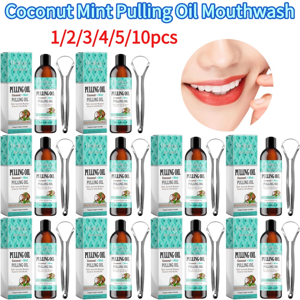 Teeth Whitening Oil Pulling - Minyak Kumur Kelapa Mint Tanpa Alkohol