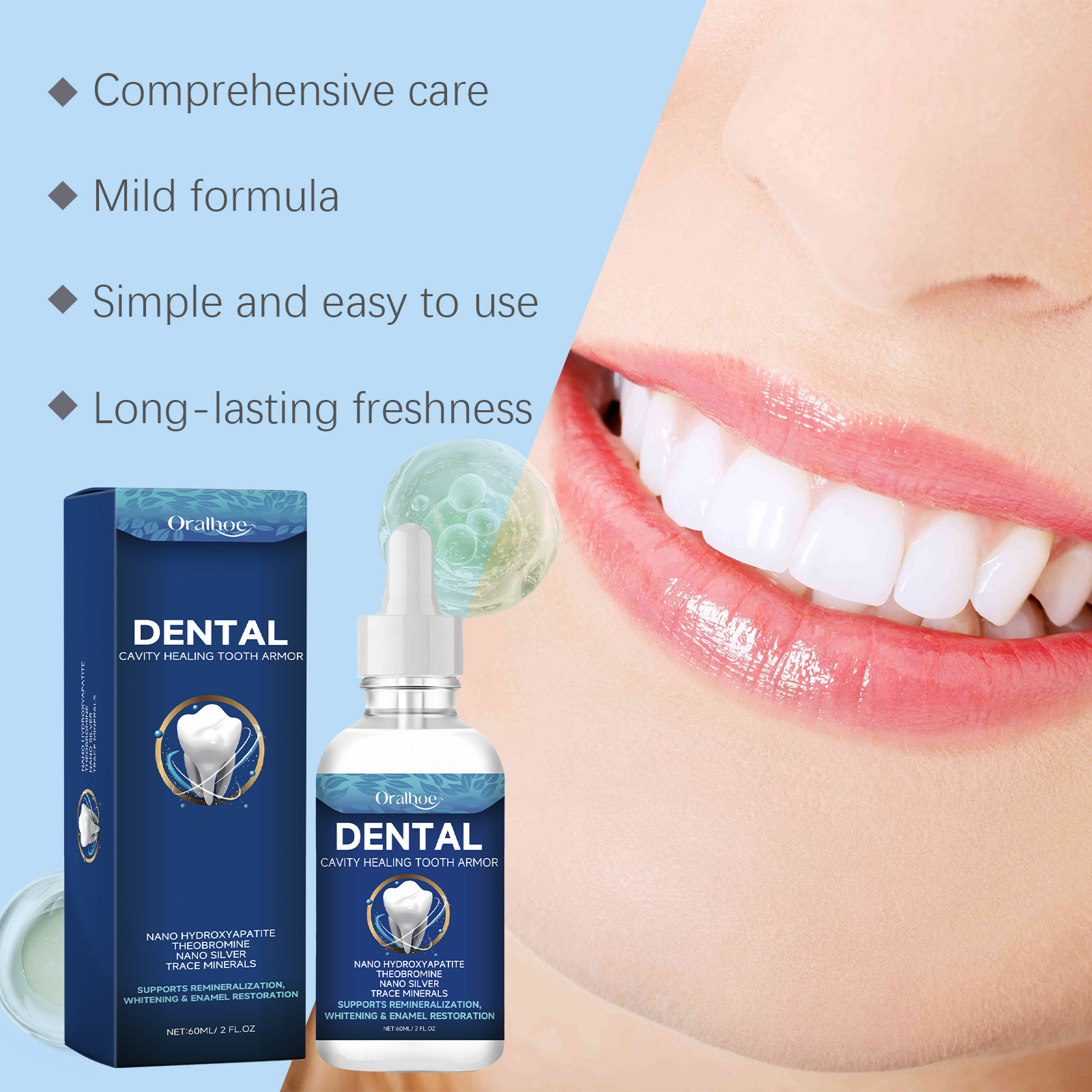 Serum Pemutih Gigi Oralhoe Cai - Teeth Whitening Natural ulasan dan harga
