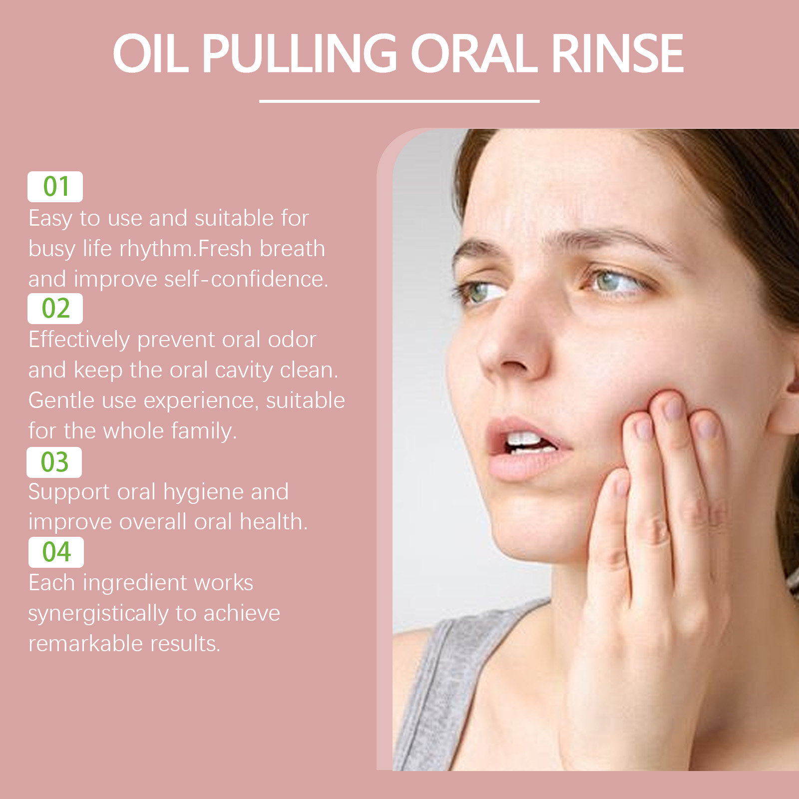 Minyak Penarik Kelapa Obat Kum - Teeth Whitening Oil Pulling ulasan dan harga