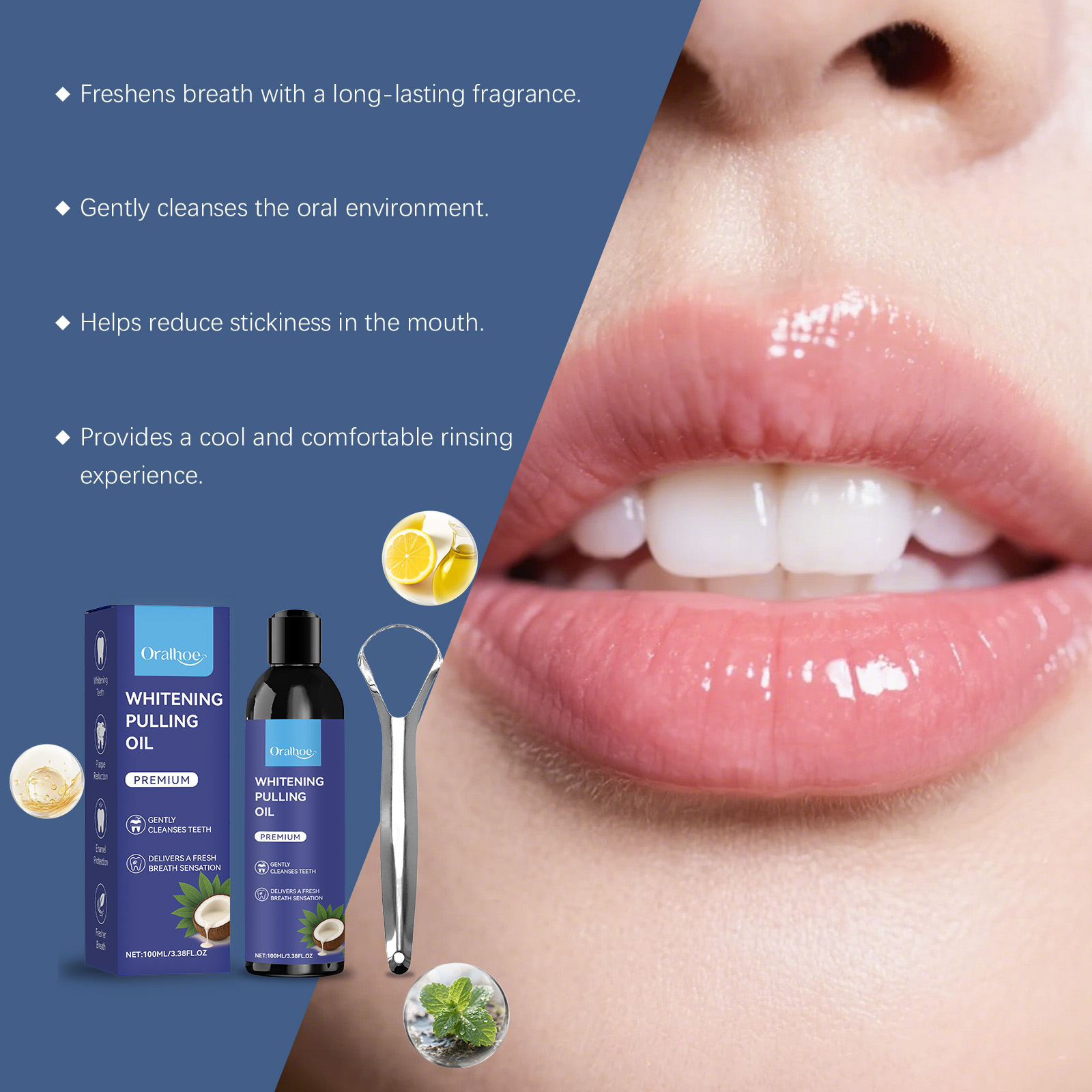 Obat Kumur Minyak Kelapa Denga - Teeth Whitening Oil Pulling ulasan dan harga