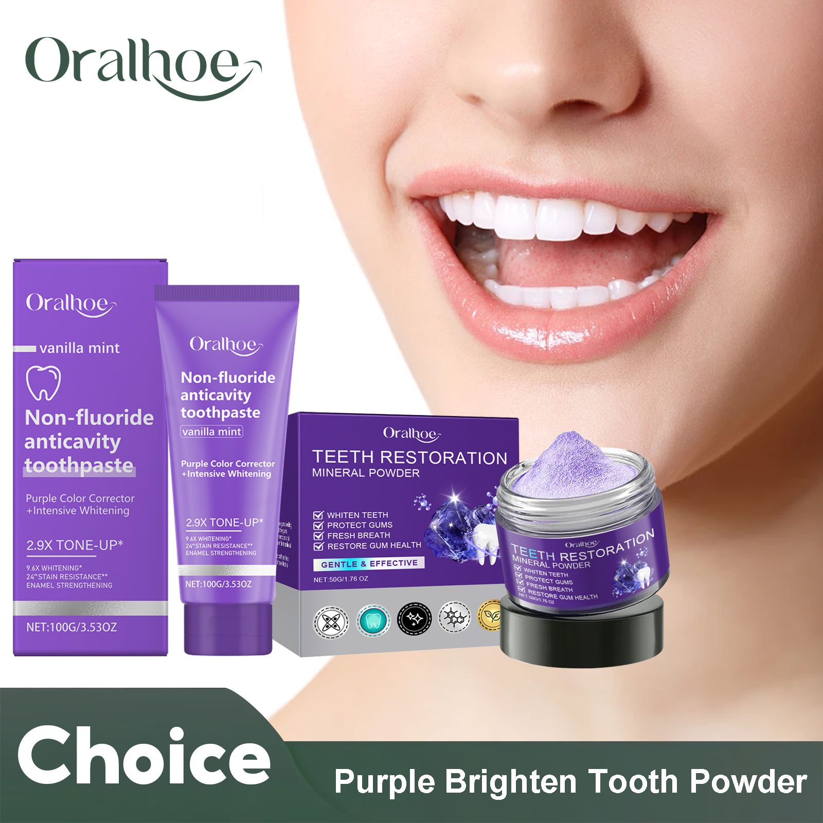 Bubuk Mineral restorasi gigi,  - Teeth Whitening Naturally ulasan dan harga