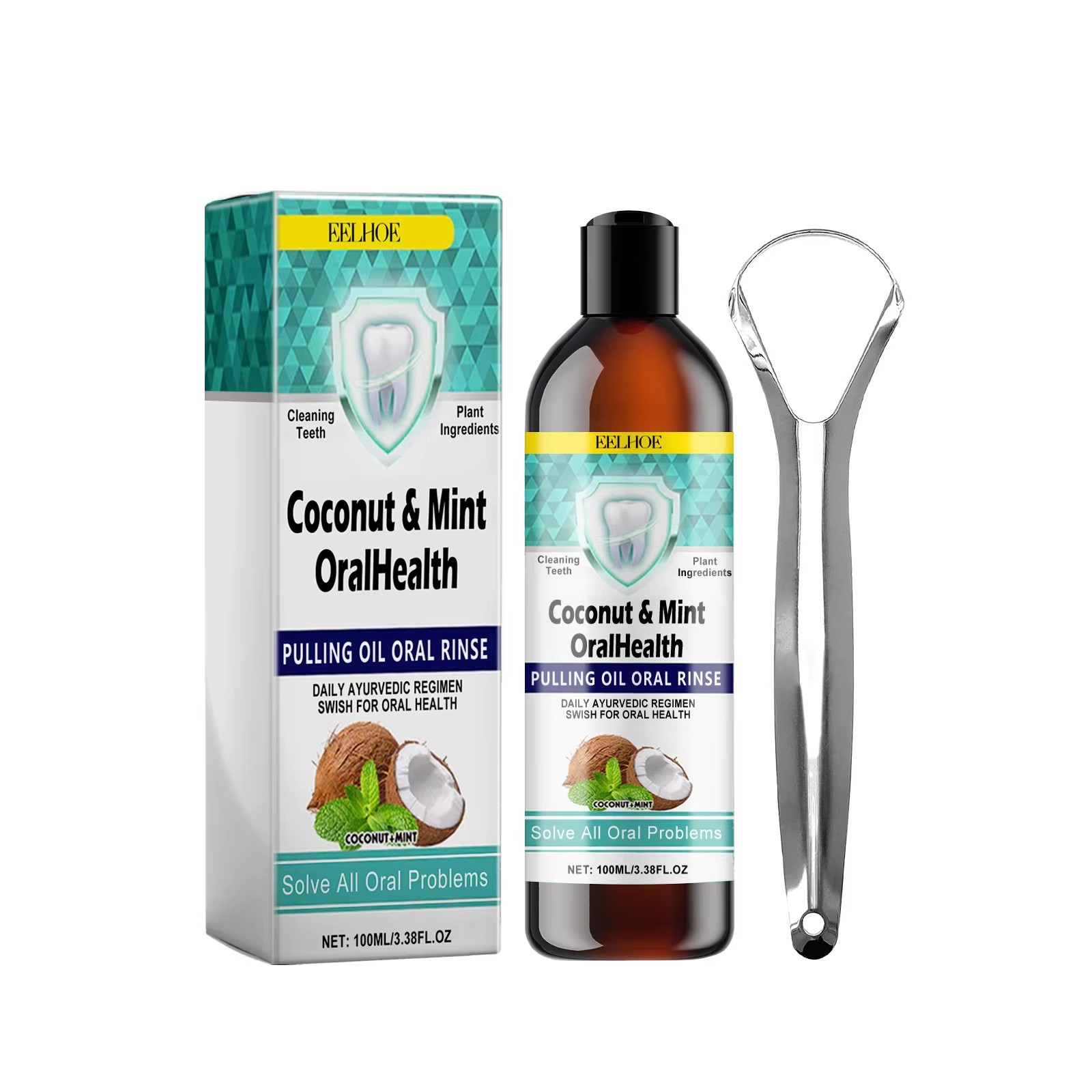 EELHOE Minyak Kelapa Mint Mena - Teeth Whitening Oil Pulling ulasan dan harga