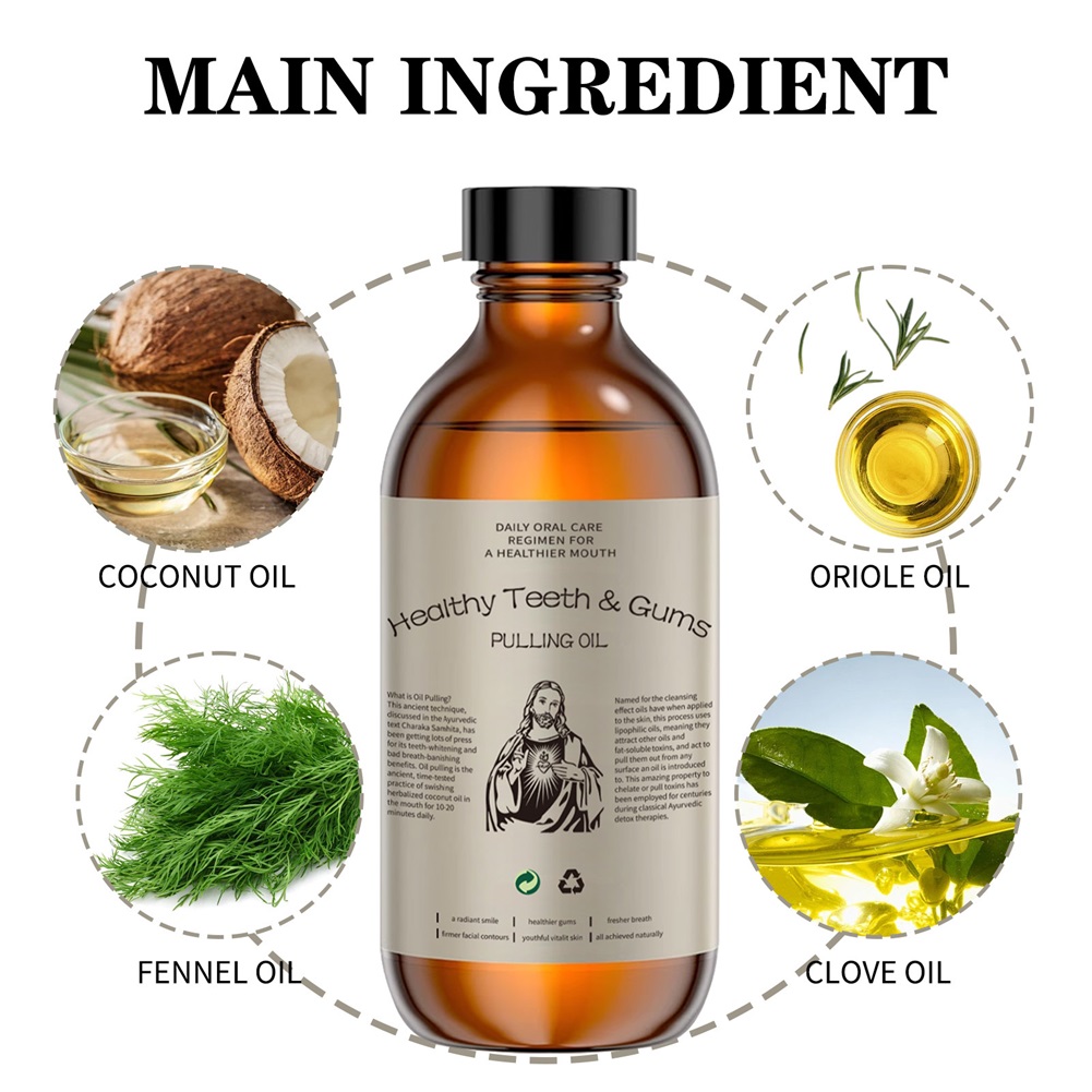 Coconuts Pulling Oil Mouthwash - Teeth Whitening Oil Pulling ulasan dan harga