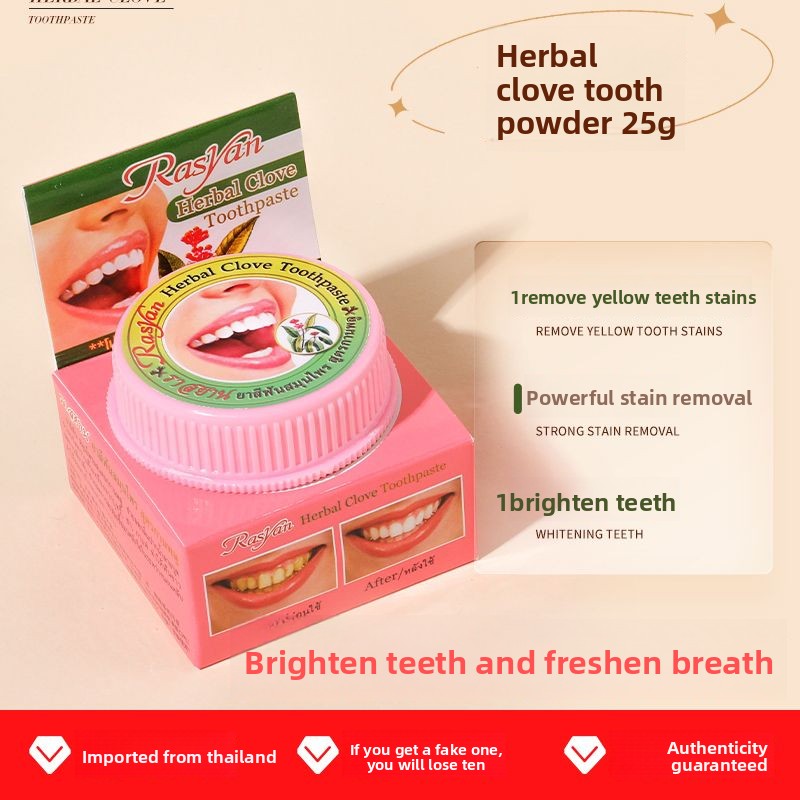 Bubuk Gigi Cengkeh/Kelapa Thai - Teeth Whitening China ulasan dan harga
